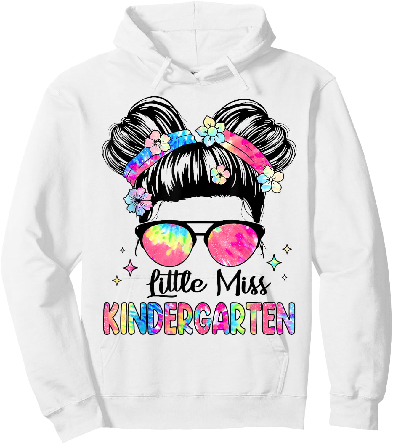 Little Miss Kindergarten Girls Kids Back To School Kinder Hoodie - Hoodie | White
