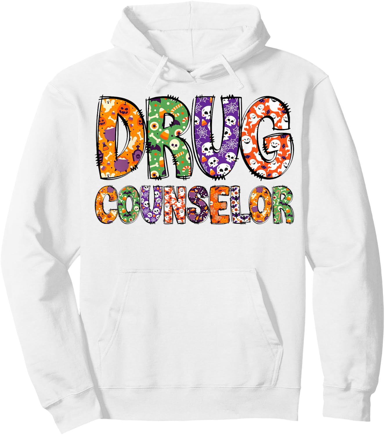 Funny Drug Counselor Halloween Costumes Woman Hoodie - Hoodie | White