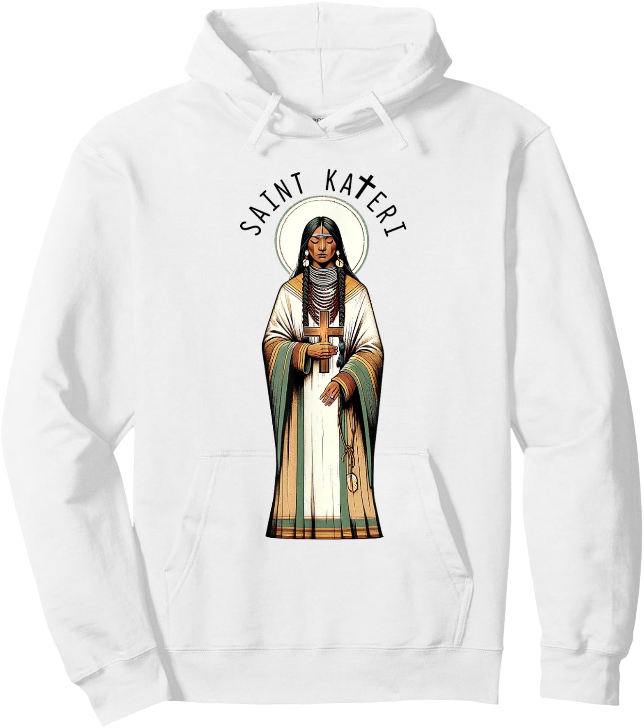 Catholic Lily Of The Mohawks Faith Saint Kateri Tekakwitha Hoodie - Hoodie | White