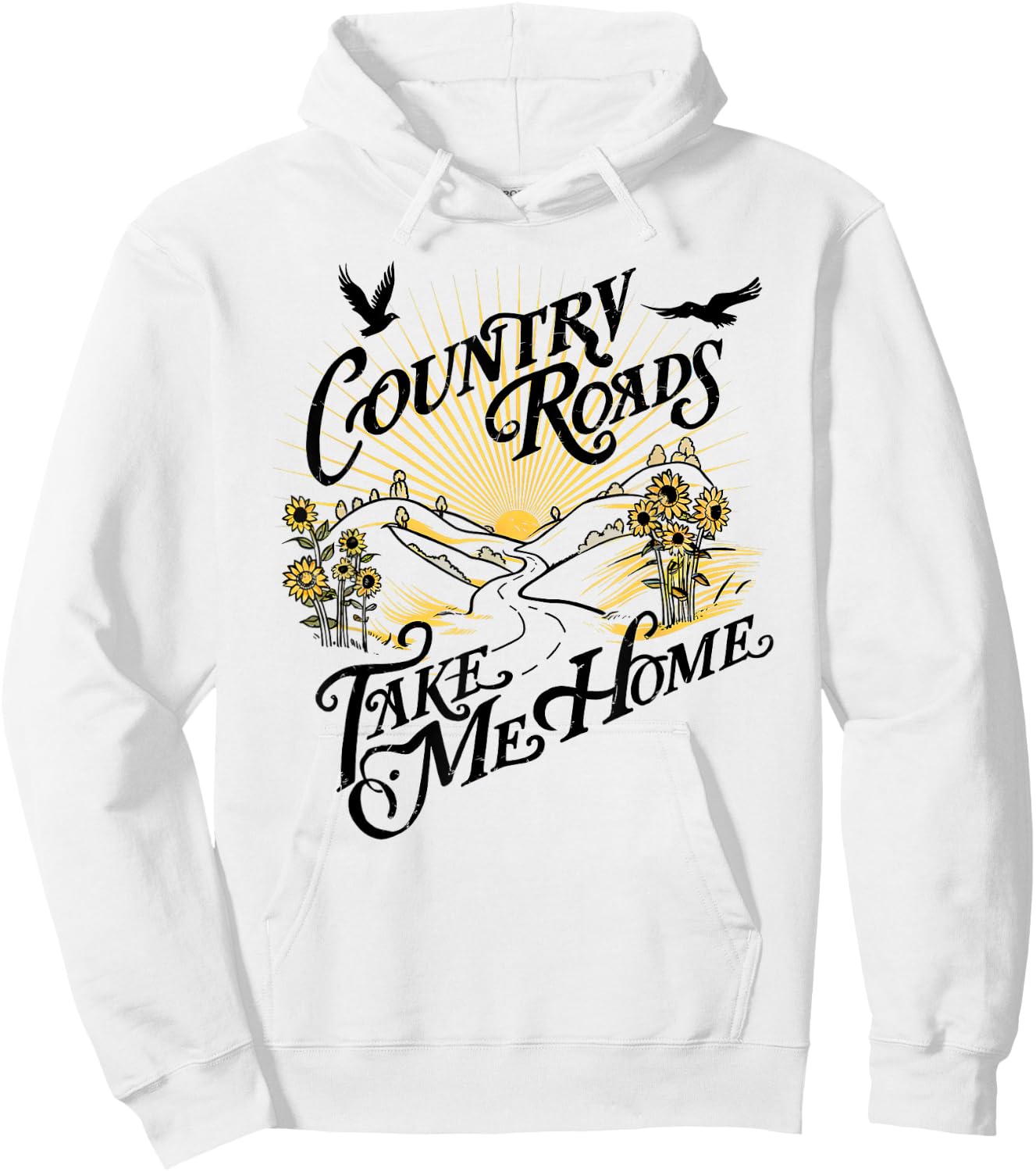 Camping Hiking Mountain Country Roads Take Me Home Hoodie - Hoodie | White