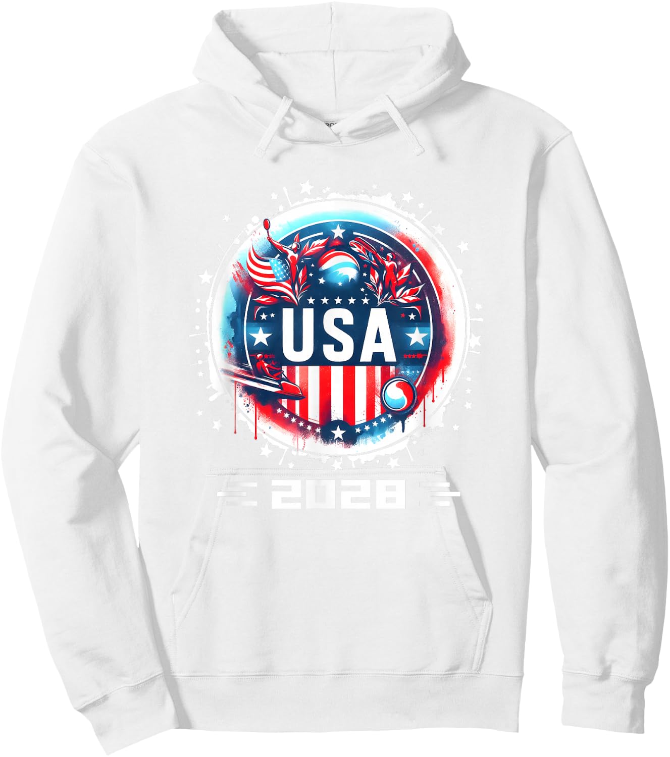 USA 2028 Go United States Sport USA Team 2028 USA Hoodie - Hoodie | White