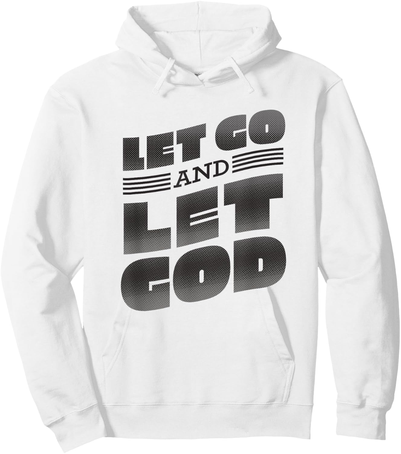 Let go and let God Lettering Christian saying Hoodie - Hoodie | White