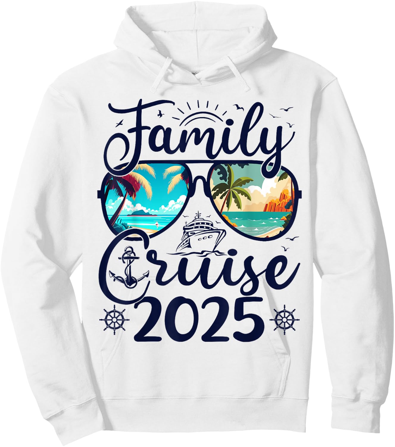 Family Cruise 2025 Summer Vacation Matching Family Cruise Men Women Kids Hoodie - Hoodie | White