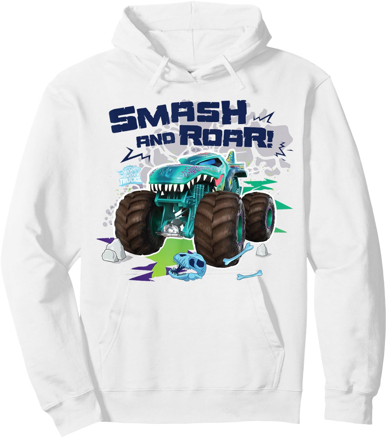 Hot Wheels Monster Trucks - Smash and Roar Hoodie - Hoodie | White