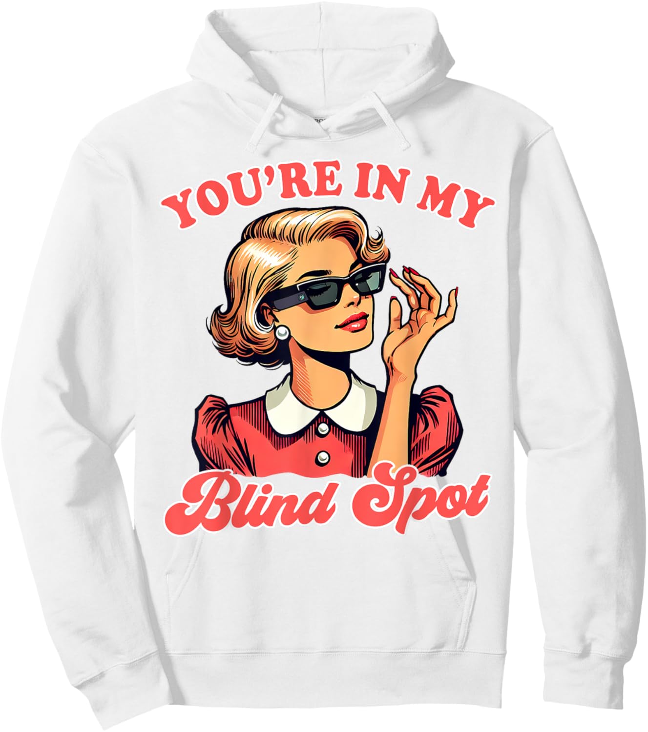 Blindness Visually Impaired Braille You're In My Blind Spot Hoodie - Hoodie | White