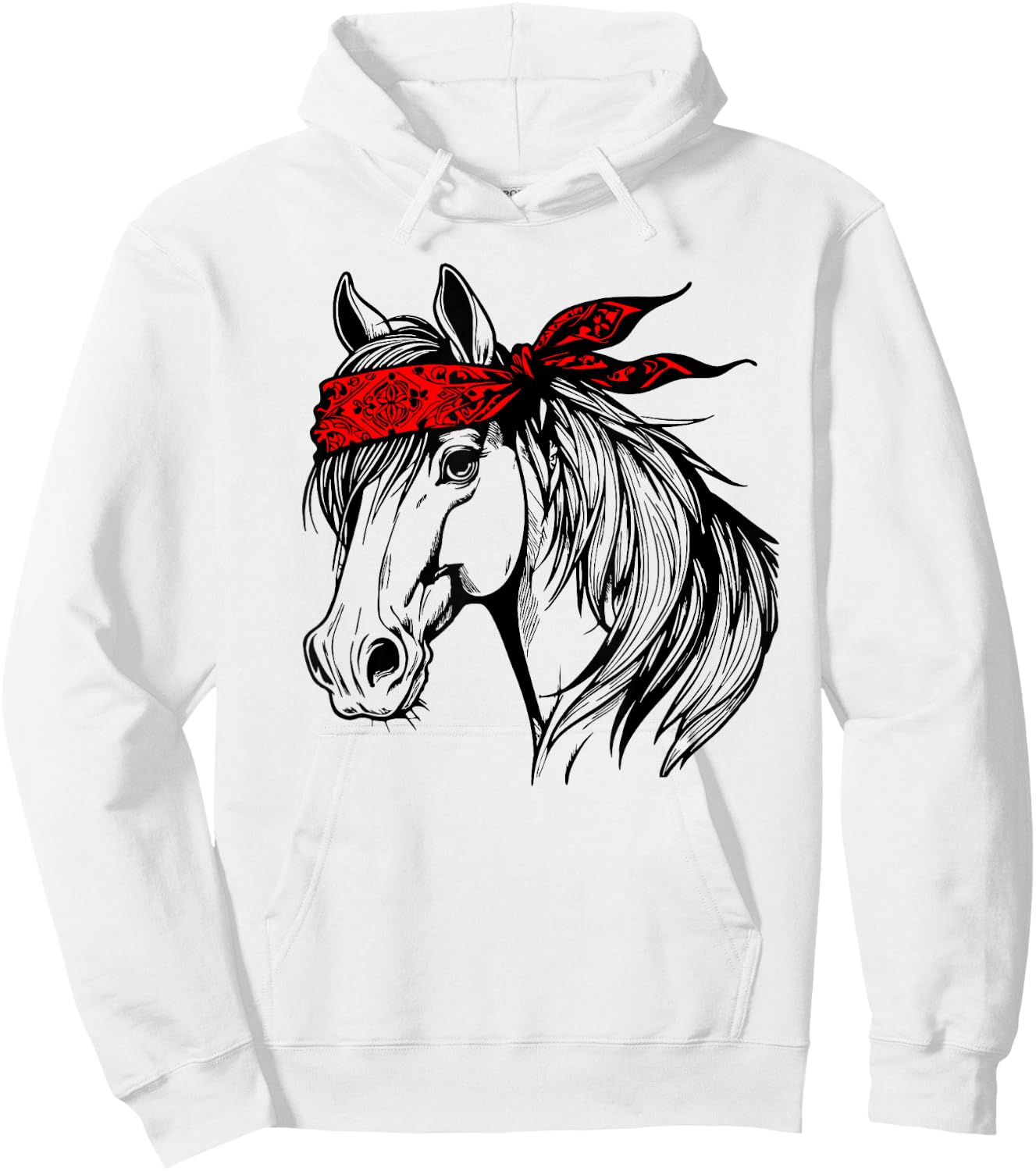 Horse Bandana for Horseback Riding Horse Lover Mother's Day Hoodie - Hoodie | White