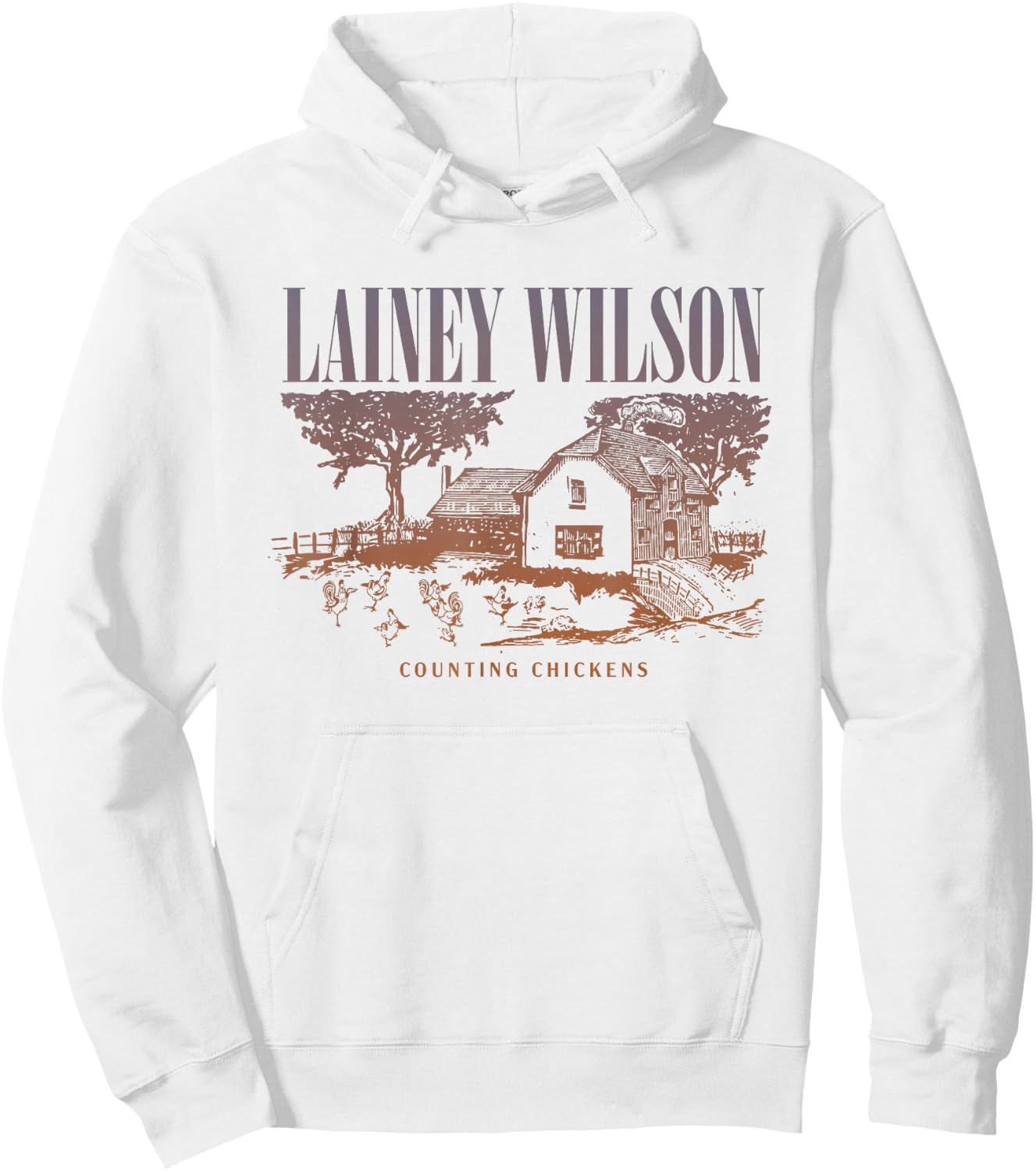 Lainey Wilson - Counting Chickens Hoodie - Hoodie | White