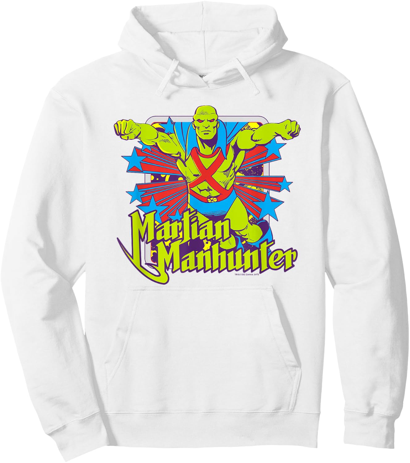 Justice League Martian Manhunter Stars Hoodie - Hoodie | White