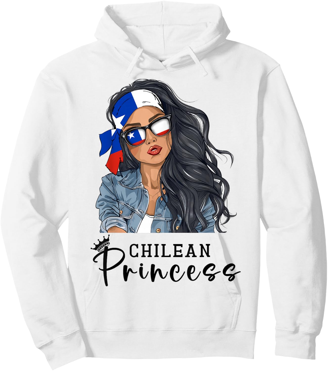 Chilean Woman Products Flag Uniform Princess Chile Hoodie - Hoodie | White