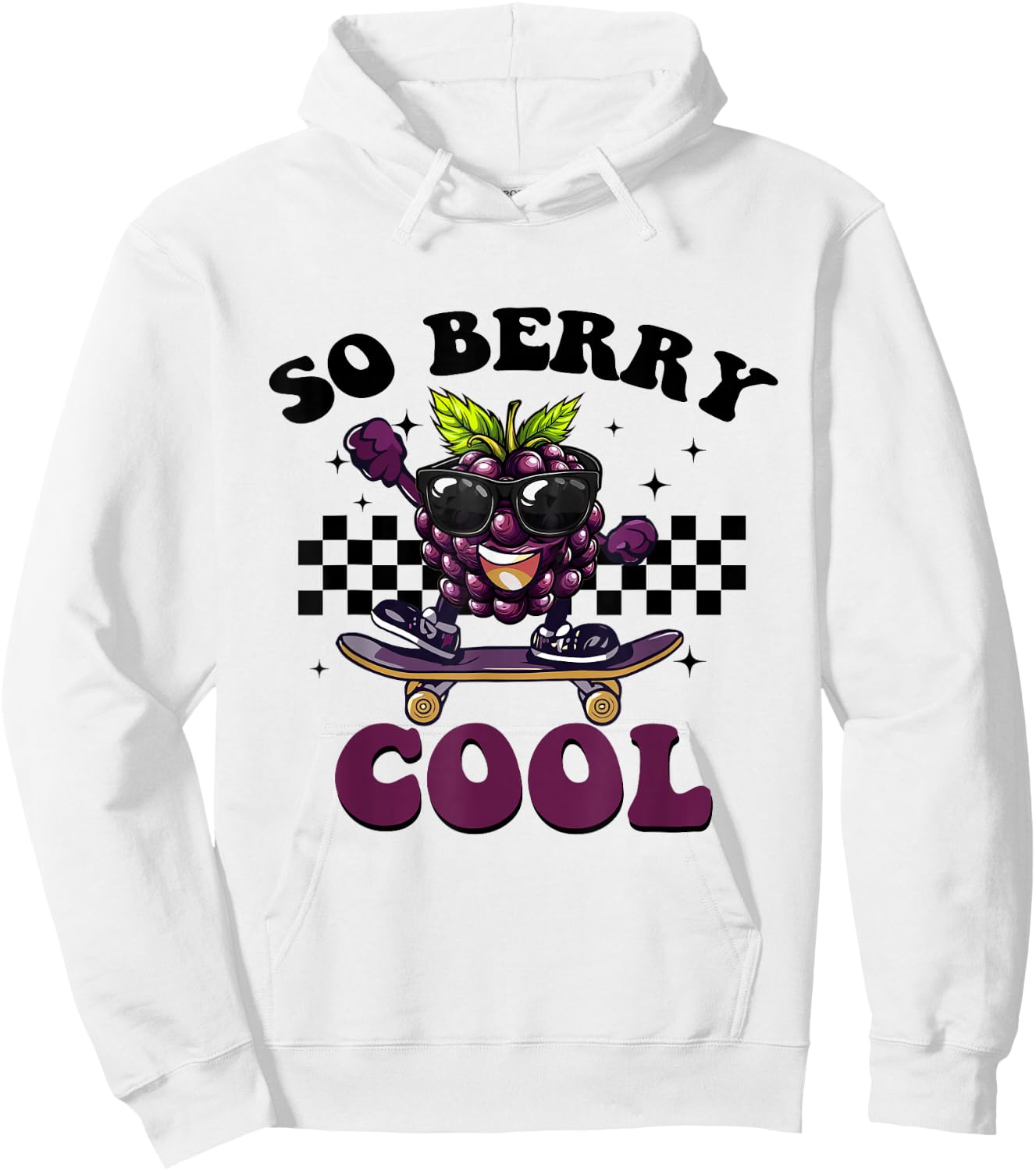 Groovy So Berry Cool Fruit Lover Blackberry Season For Kids Hoodie - Hoodie | White