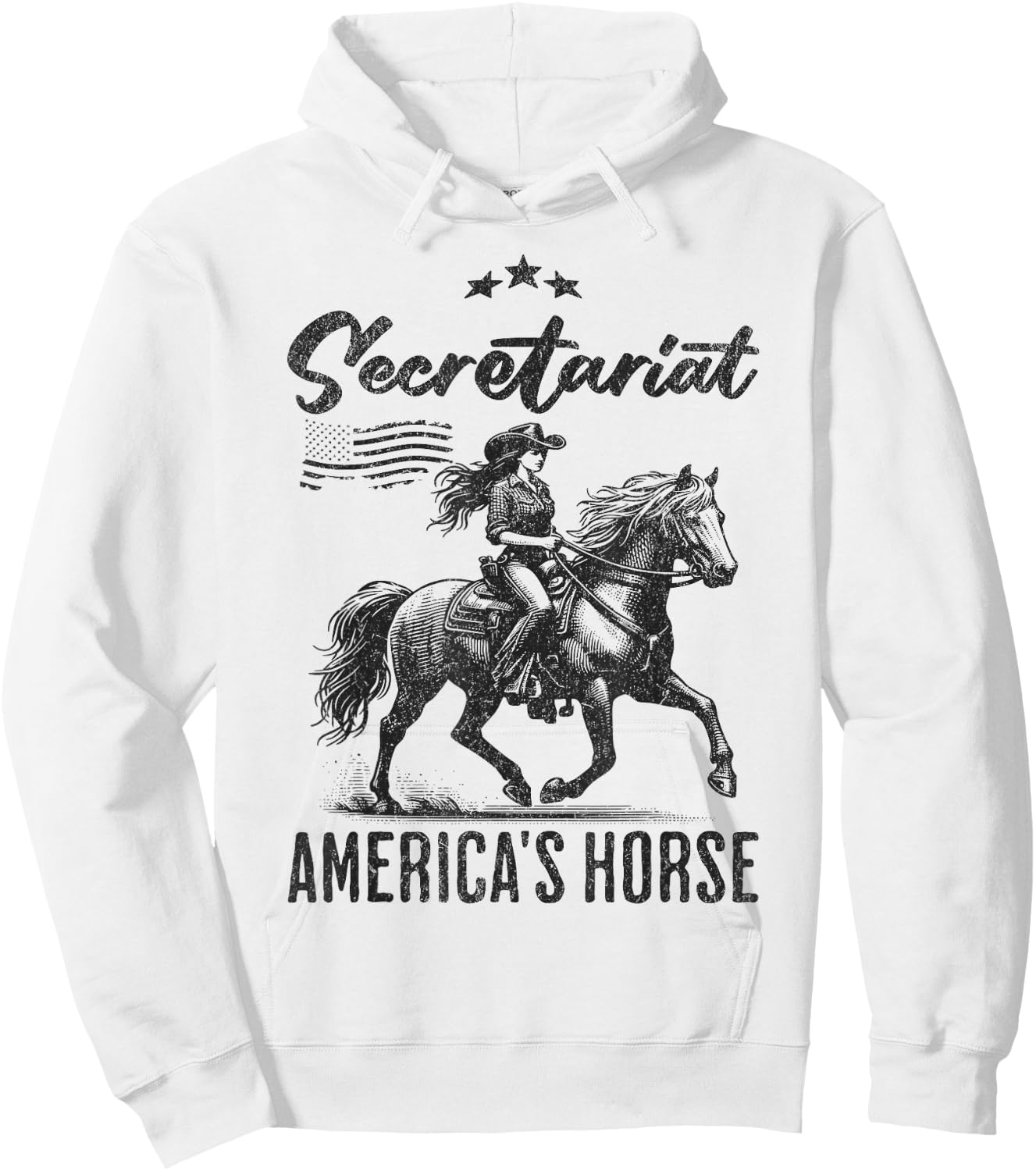 Funny Secretariat America's Horse quote Vintage Horse Racing Hoodie - Hoodie | White