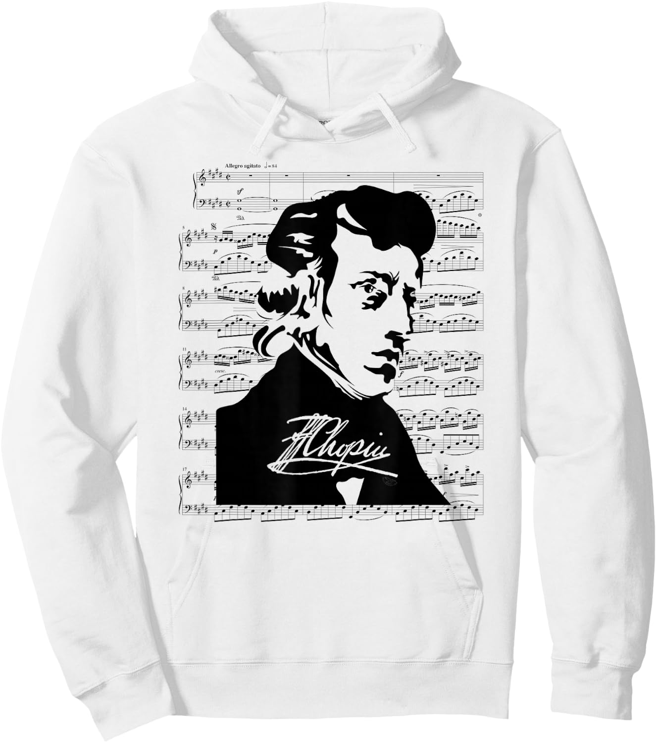 Frederic Chopin Shirt for Chopin Music Lovers Pianist Gift Hoodie - Hoodie | White