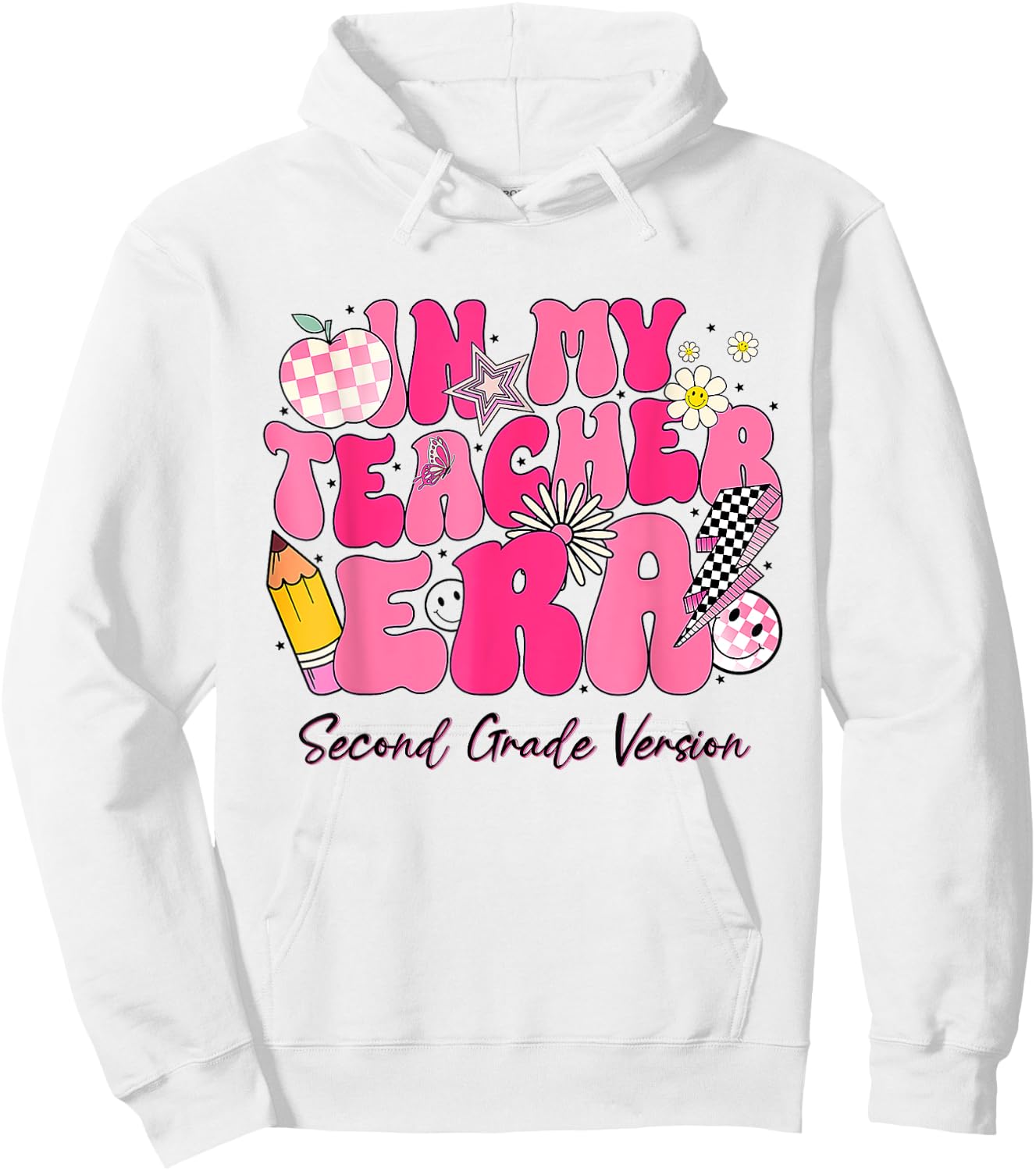 In My Teacher Era 2nd Grade Version 2nd Grade Teacher Era Hoodie - Hoodie | White