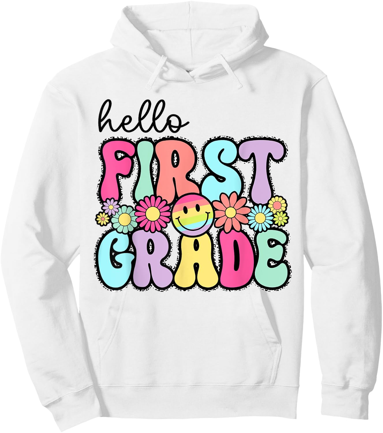 Hello First Grade 1st Day Back To School Teachers Girls Kids Hoodie - Hoodie | White