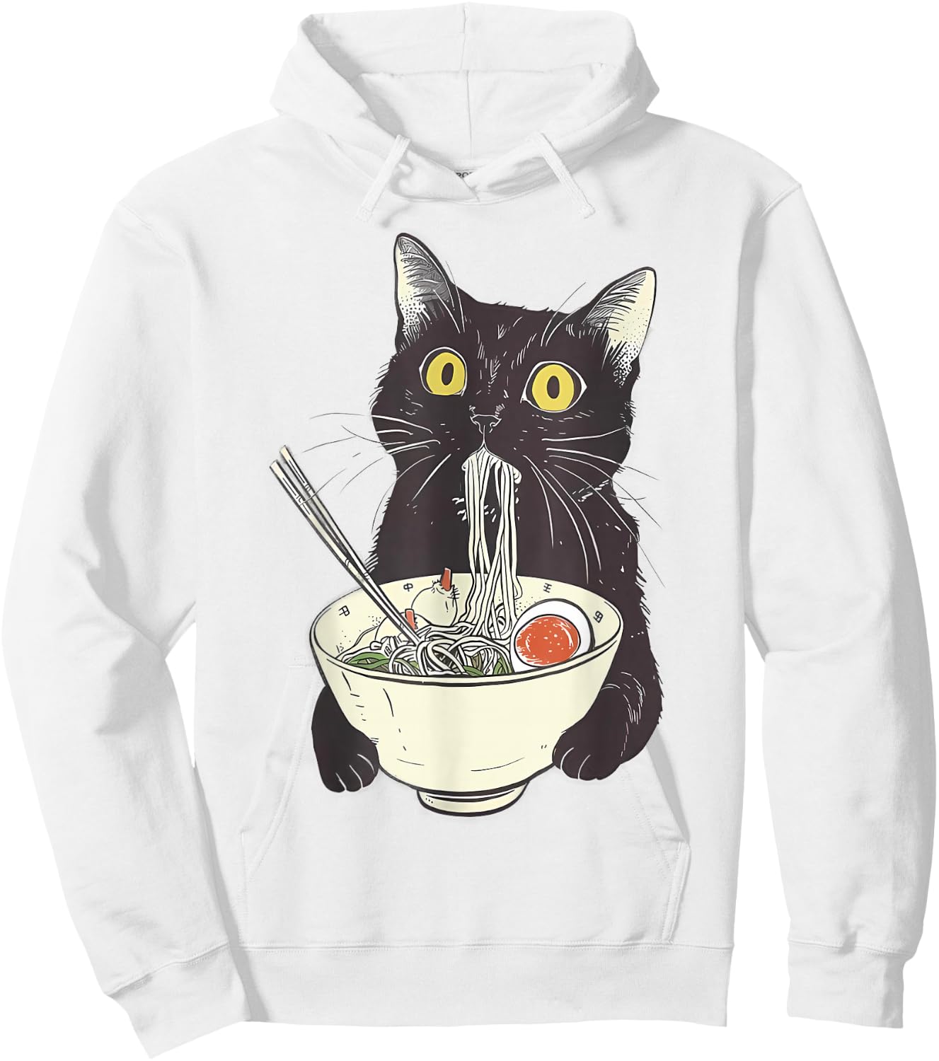 Cat Ramen Noodle Japanese Anime Manga Kawaii Cat Hoodie - Hoodie | White