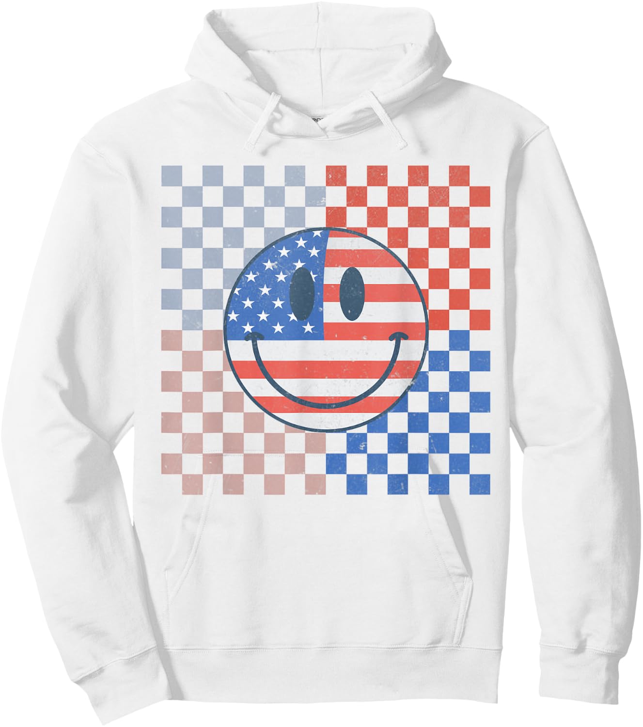 4th of July USA America Flag Baby Toddler Smile Gift Hoodie - Hoodie | White