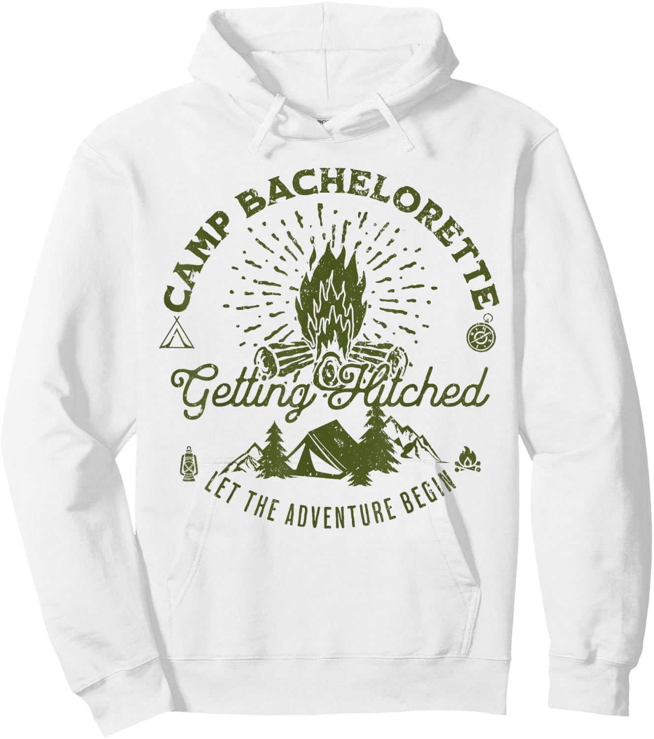 Camp Bachelorette Getting Lit Bride Party Favor Decor Gifts Hoodie - Hoodie | White