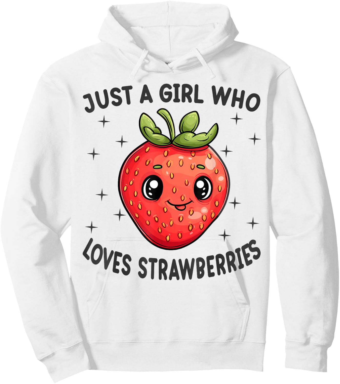 Just A Girl Who Loves Strawberries Funny Strawberries Lovers Hoodie - Hoodie | White