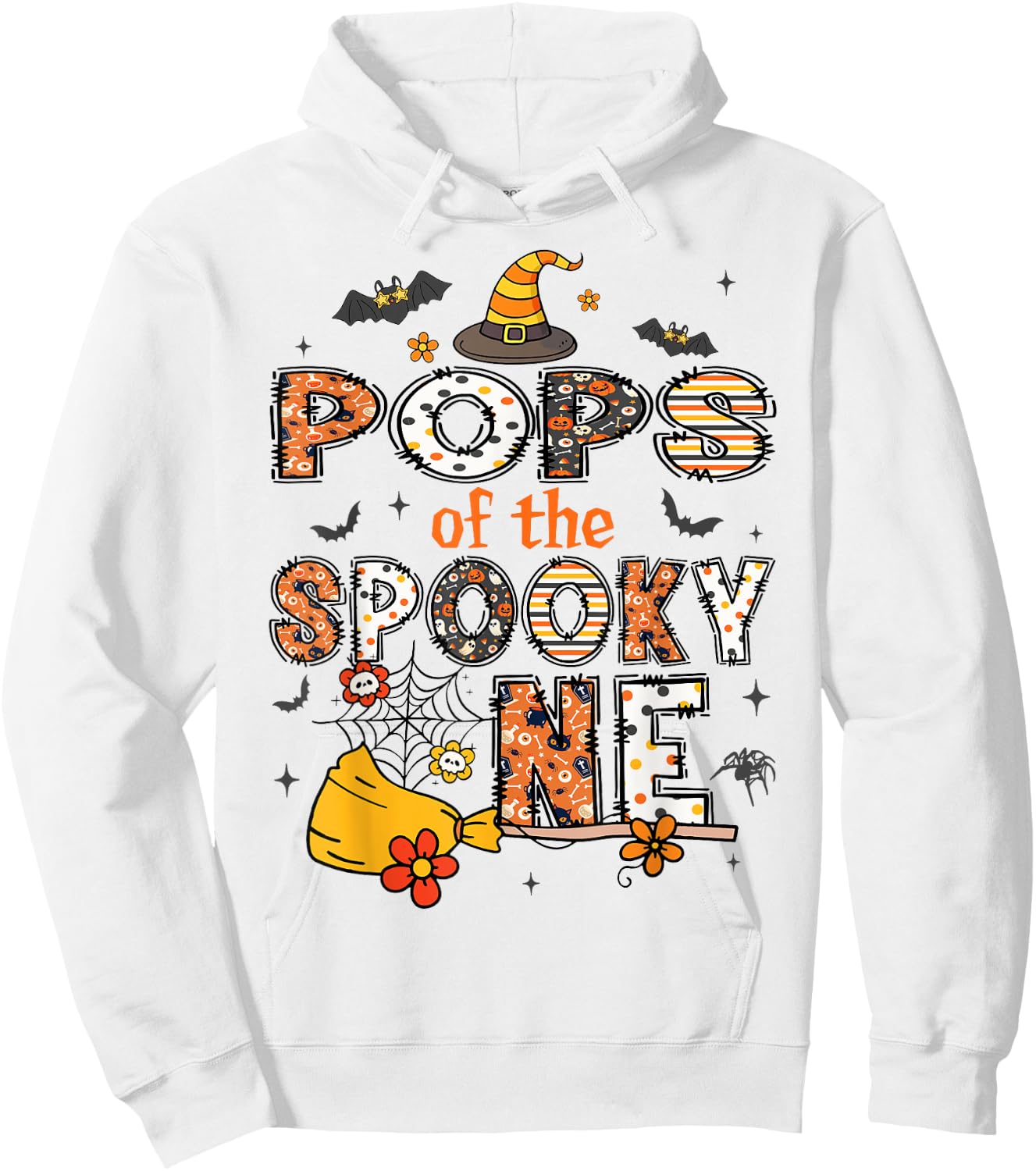 Pops Of The Spooky One Halloween Retro Vintage Hoodie - Hoodie | White