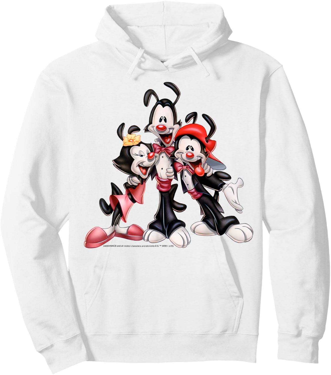 Animaniacs Yakko Wakko & Dot Airbrush Hoodie - Hoodie | White