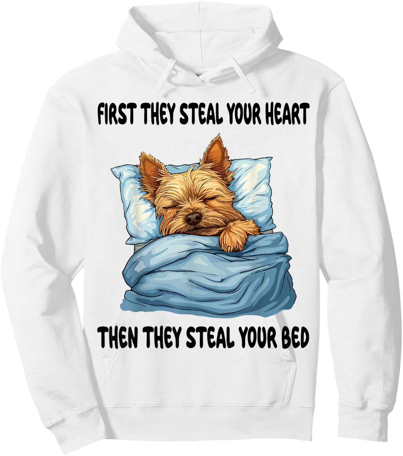 Norwich Terrier Sleeping Pajamas Nightgown Hoodie - Hoodie | White