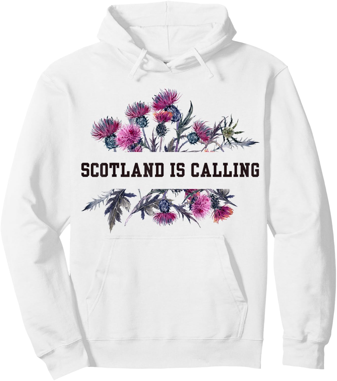 Scotland Vacation Thistle Scottish Ancestry Souvenir Women Hoodie - Hoodie | White