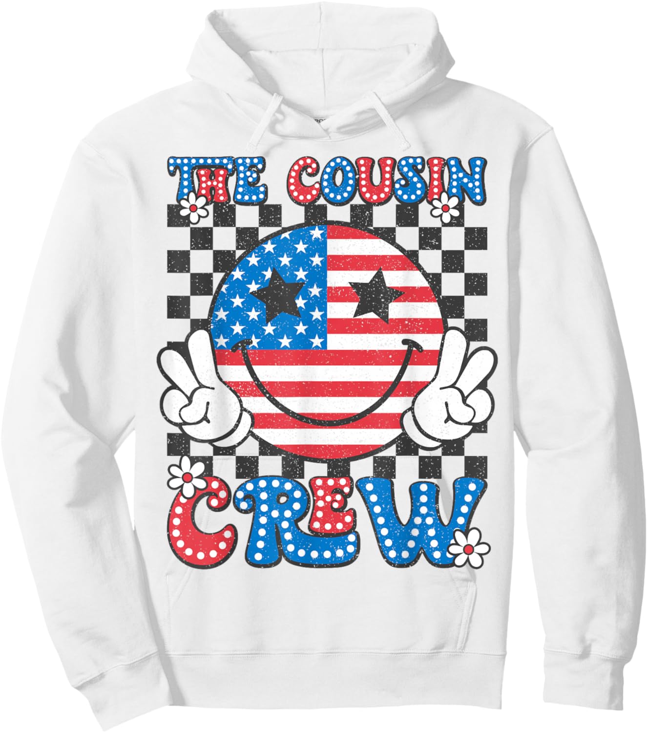 Cousin Crew 4th of July Patriotic American Family Matching Hoodie - Hoodie | White