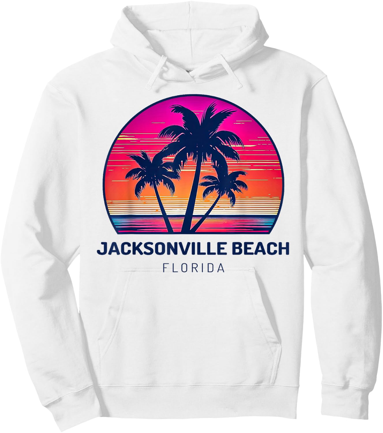 Jacksonville Beach Florida Hoodie - Hoodie | White