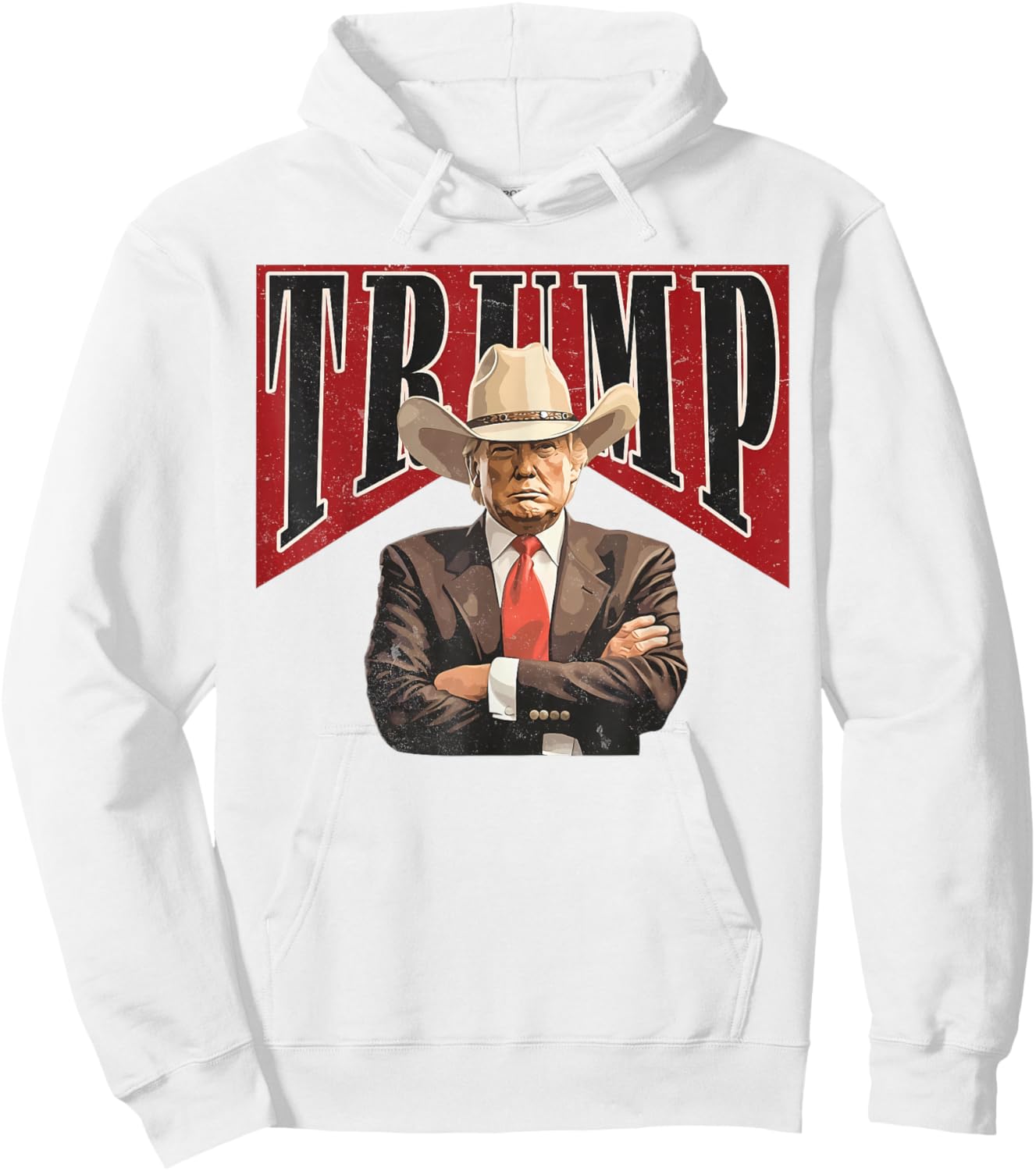 Western Trump Cowboy Take America Back Trump Daddy Men Hoodie - Hoodie | White