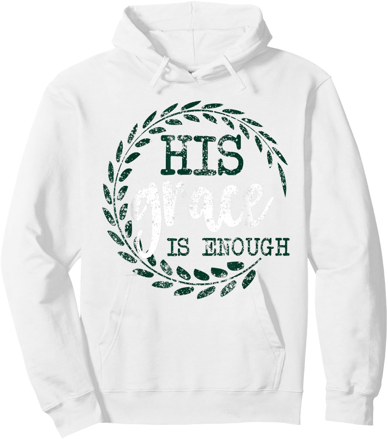 His Grace is Enough Women Christian Faith Hoodie - Hoodie | White