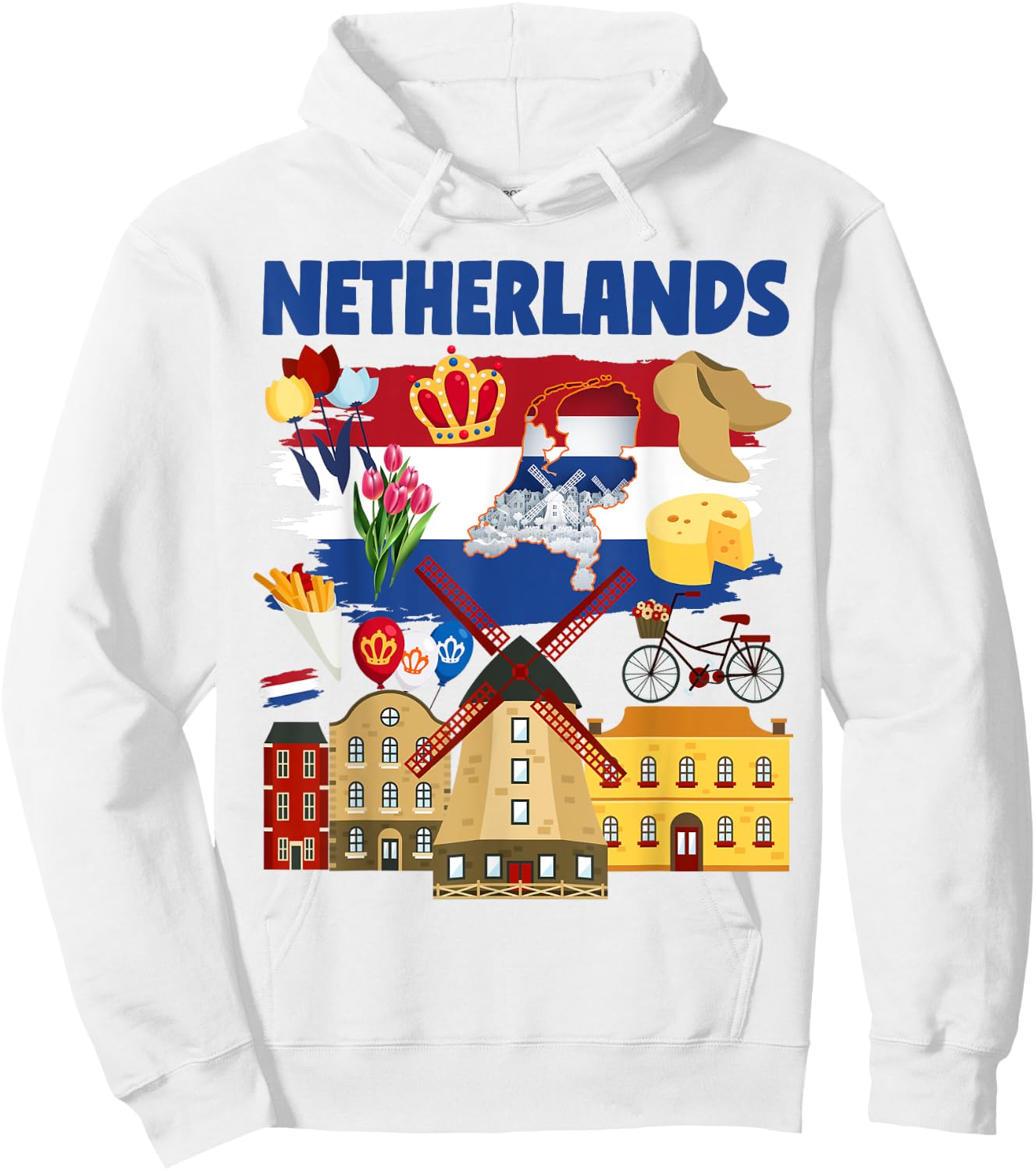 Netherlands Flag Outfit Idea For Kids & Holland Dutch Flag Hoodie - Hoodie | White