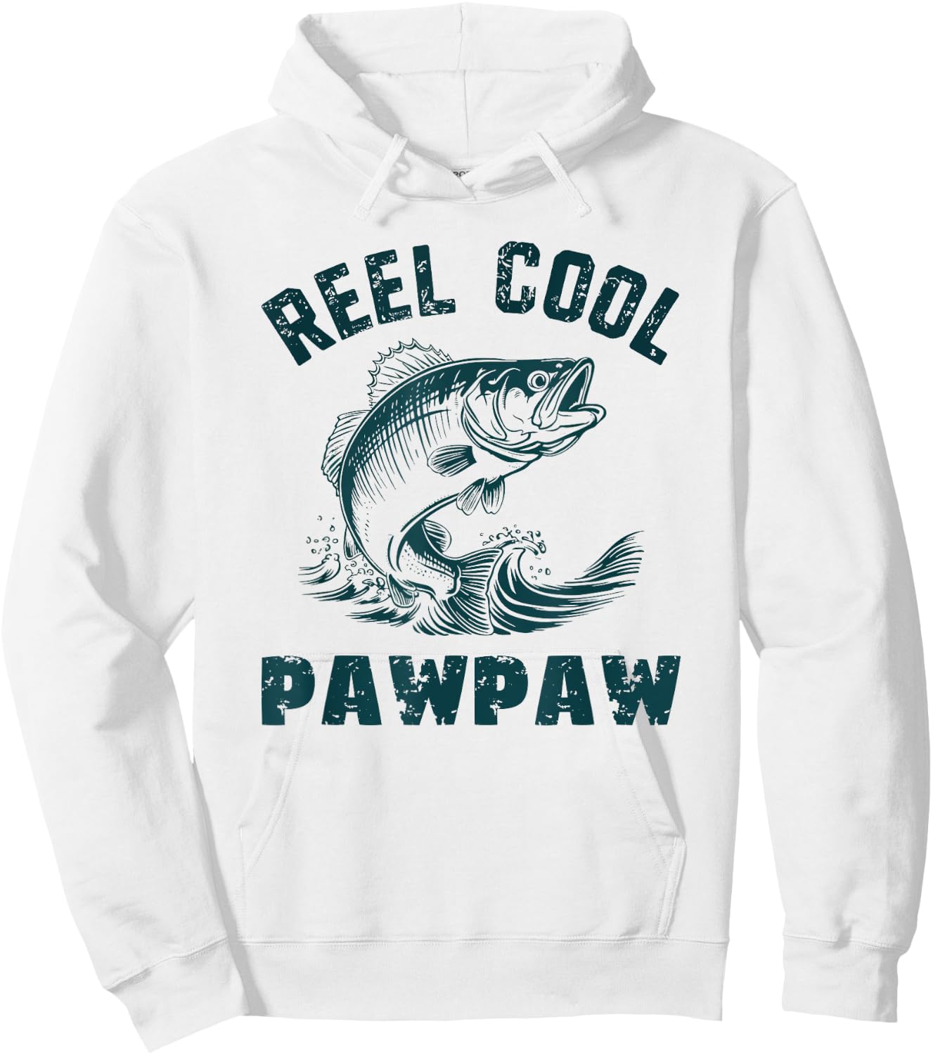 Reel Cool PawPaw Fishing Grandpa Vintage Style Paw-Paw Hoodie - Hoodie | White