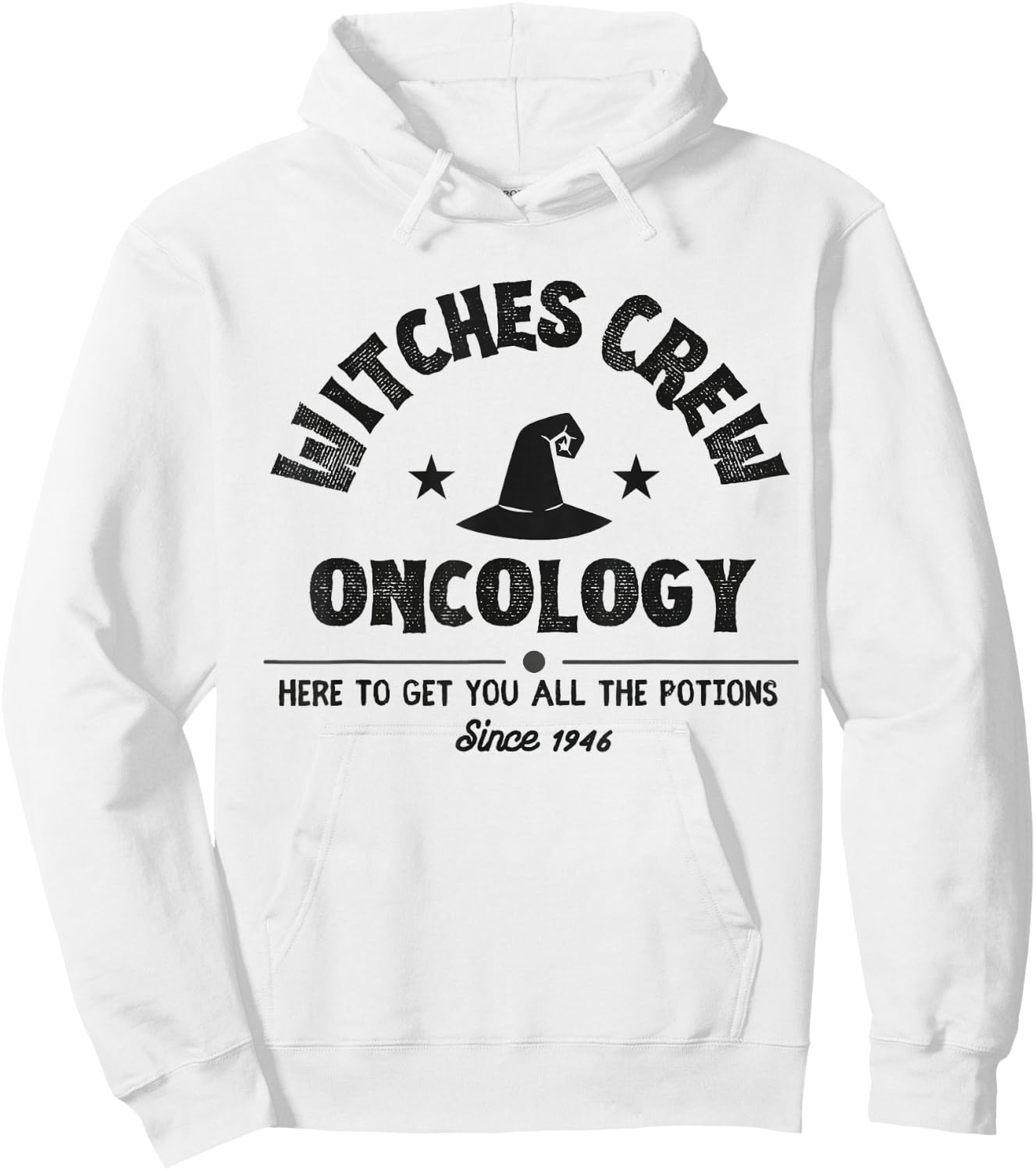 Witches Crew Oncology Nurse Team Halloween Cancer Awareness Hoodie - Hoodie | White