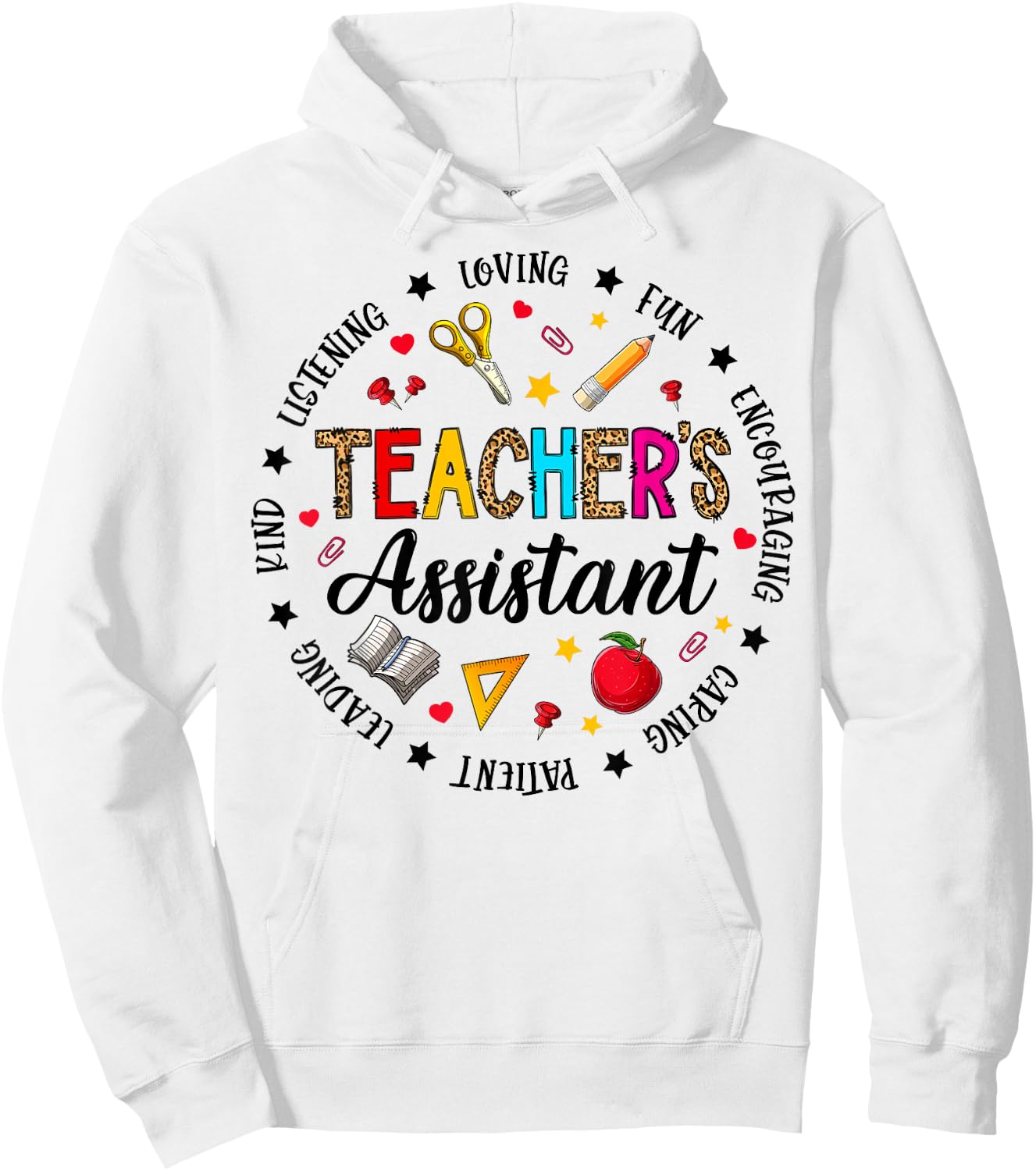 Retro Teacher Assistant Teacher Appreciation Back To School Hoodie - Hoodie | White