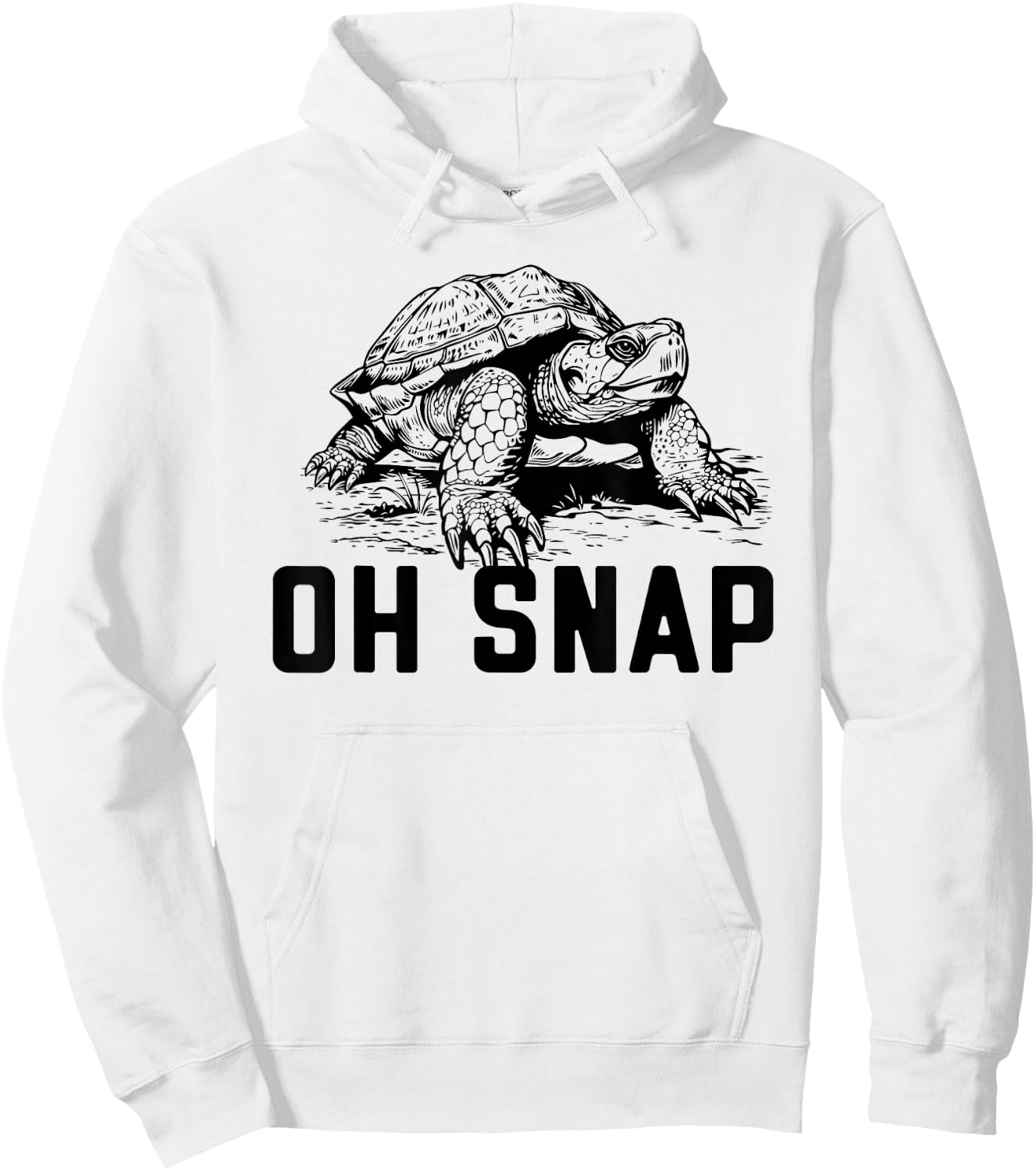 Oh Snap! Funny Snapping Turtle Ironic Animal Hoodie - Hoodie | White
