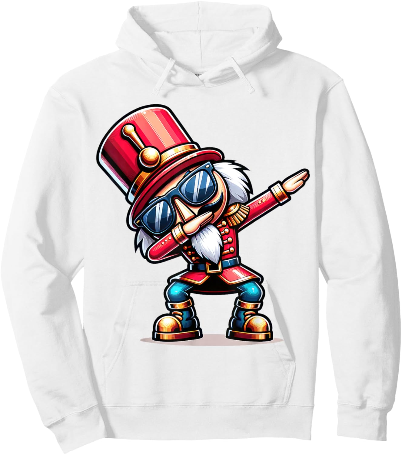 Christmas Nutcracker Dabbing Boys Santa Xmas Funny Hoodie - Hoodie | White