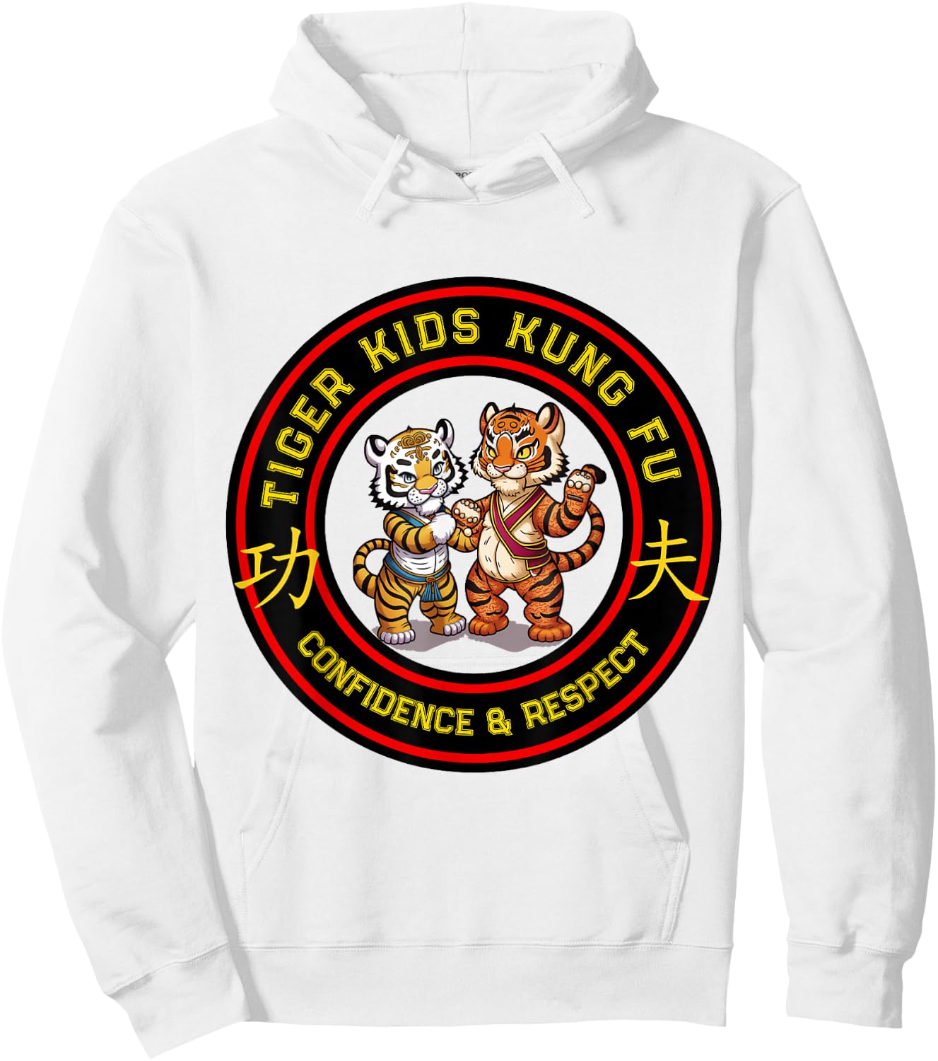 Younger Students Tiger Kids Kung Fu Hoodie - Hoodie | White