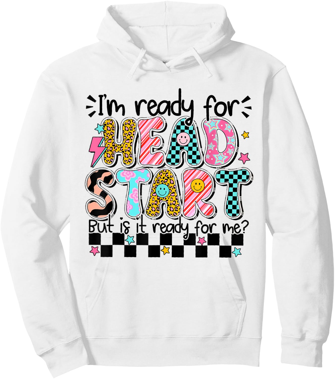 Retro I'm Ready For Head Start First Day Of School Boys Girl Hoodie - Hoodie | White