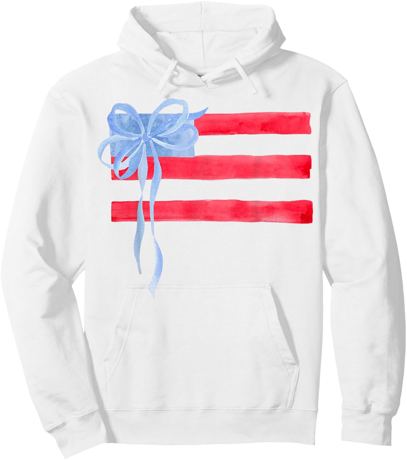 Hair bow American Flag 4th Of July Hoodie - Hoodie | White