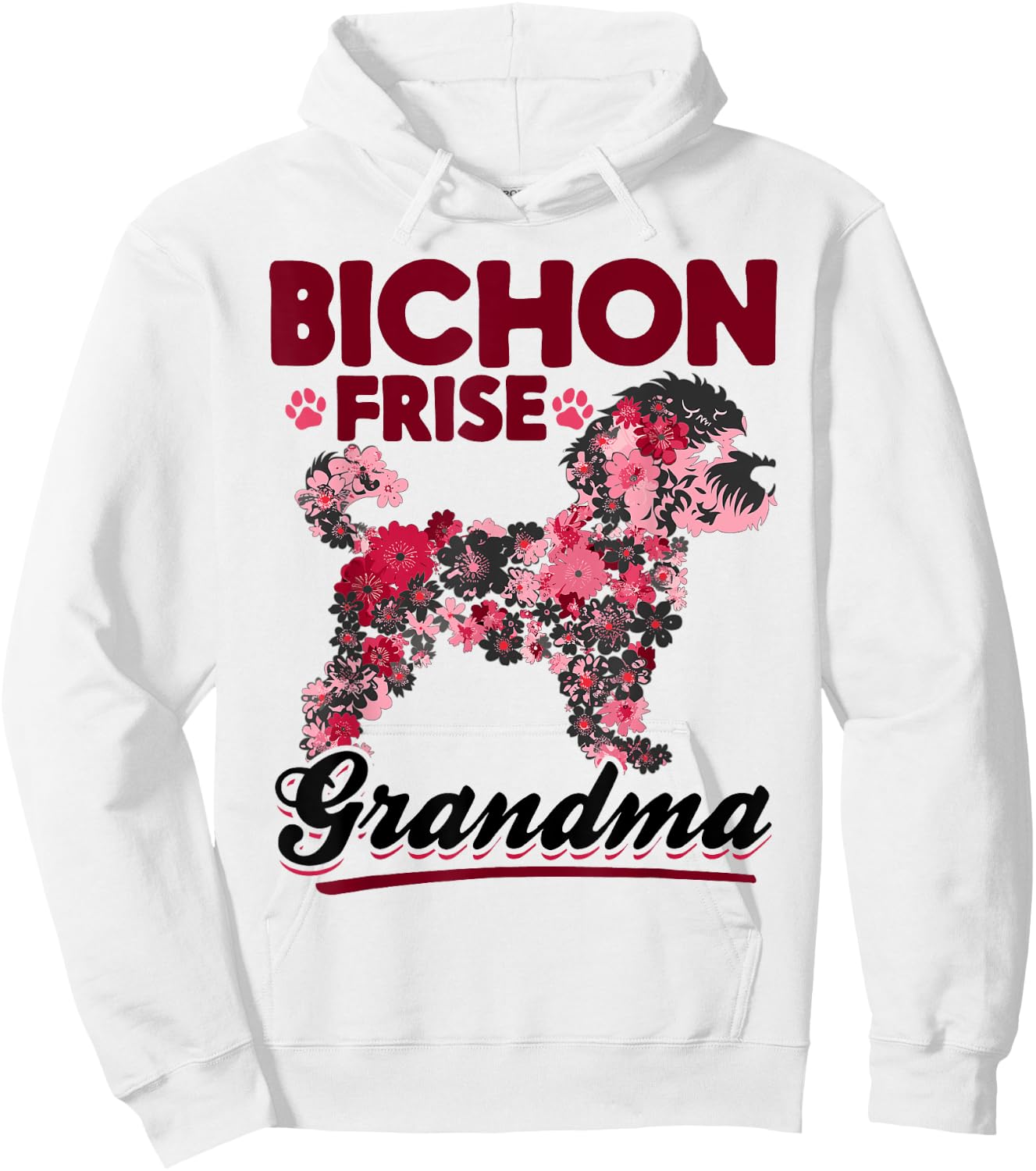 Bichon Frise Dog Breed Bichon Frise Grandma Women Girls Kids Hoodie - Hoodie | White