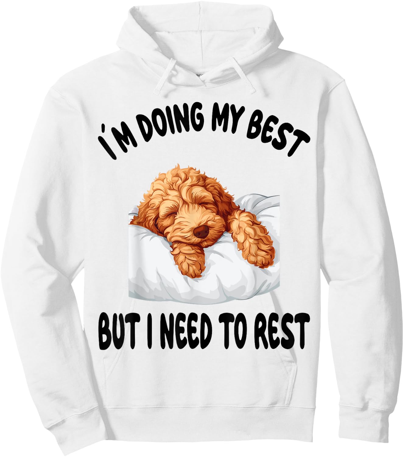 Goldendoodle Official Sleepshirt Pajamas Nightgown Hoodie - Hoodie | White