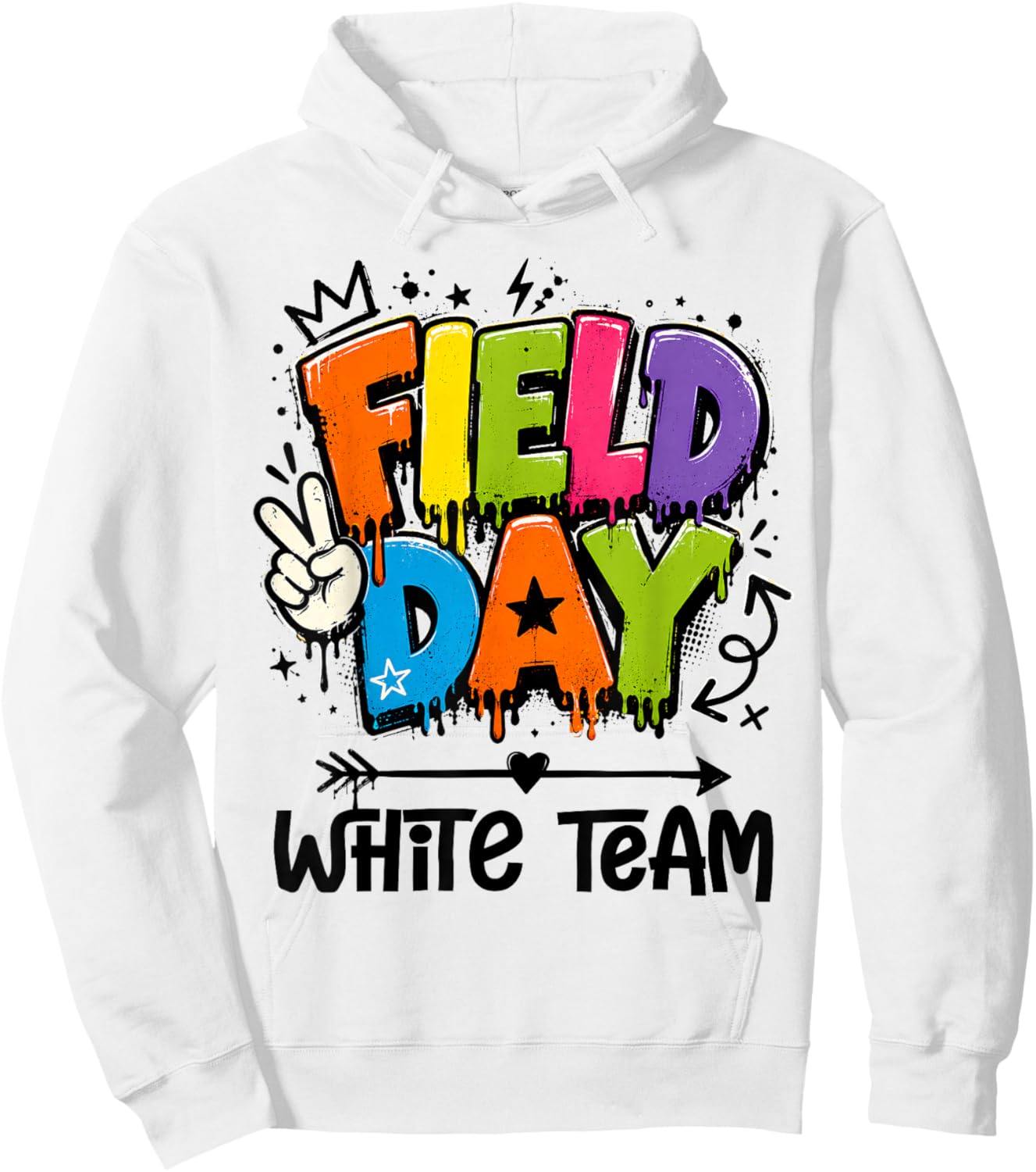 Funny White Team Field Day 2026 Drip Teacher Boy Girl Kids Hoodie - Hoodie | White