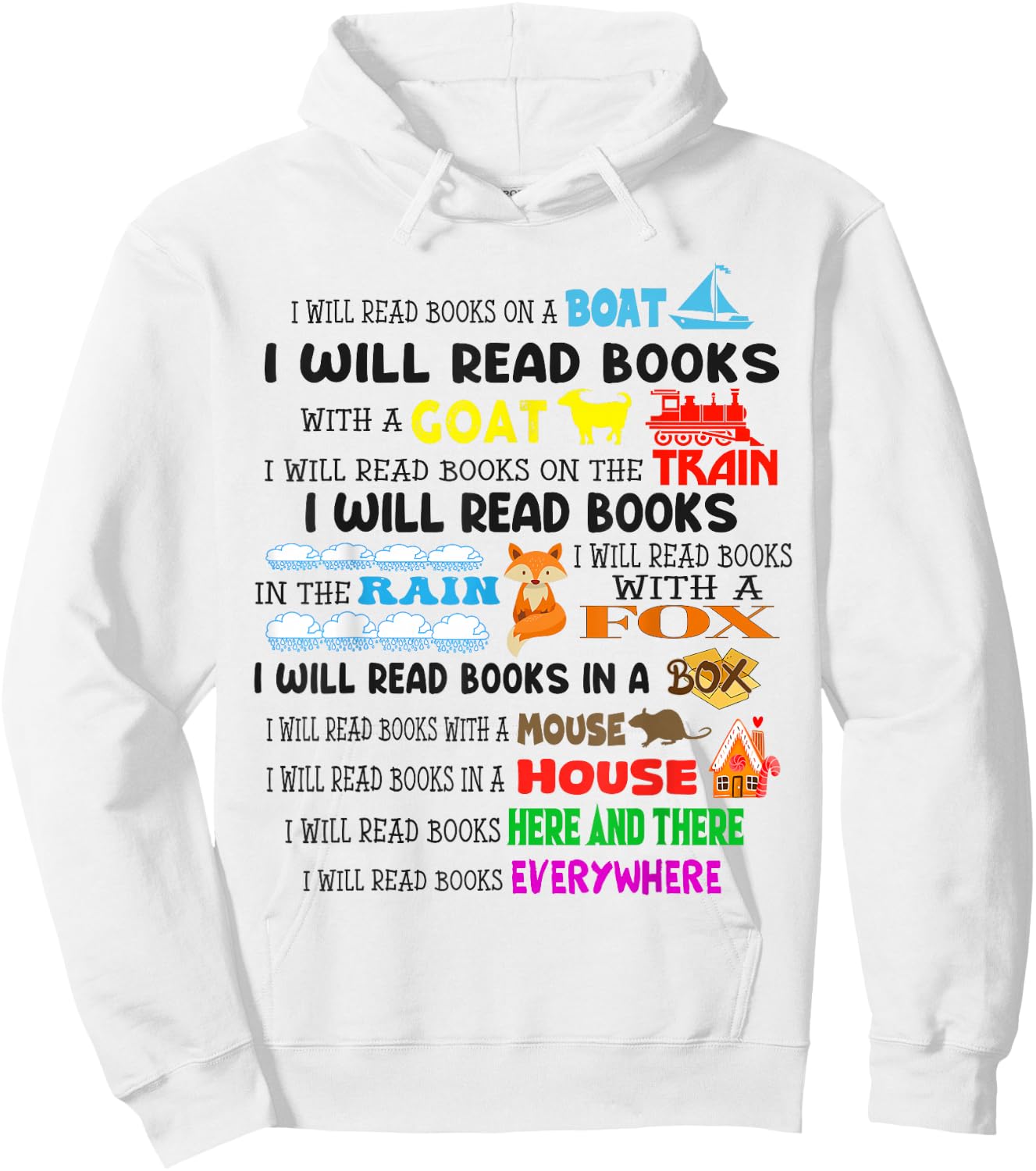 Funny Read My Shirt Day For Kids Boy Girls i will read books Hoodie - Hoodie | White
