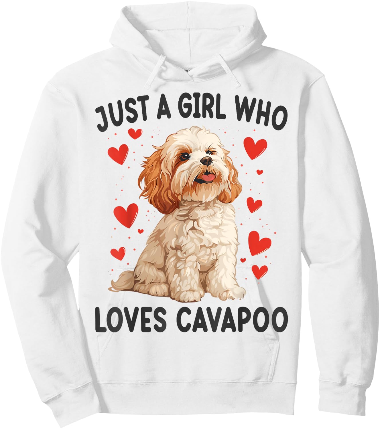 Just a Girl Who Loves Cavapoo Funny Cavapoo Dog Lover Hoodie - Hoodie | White