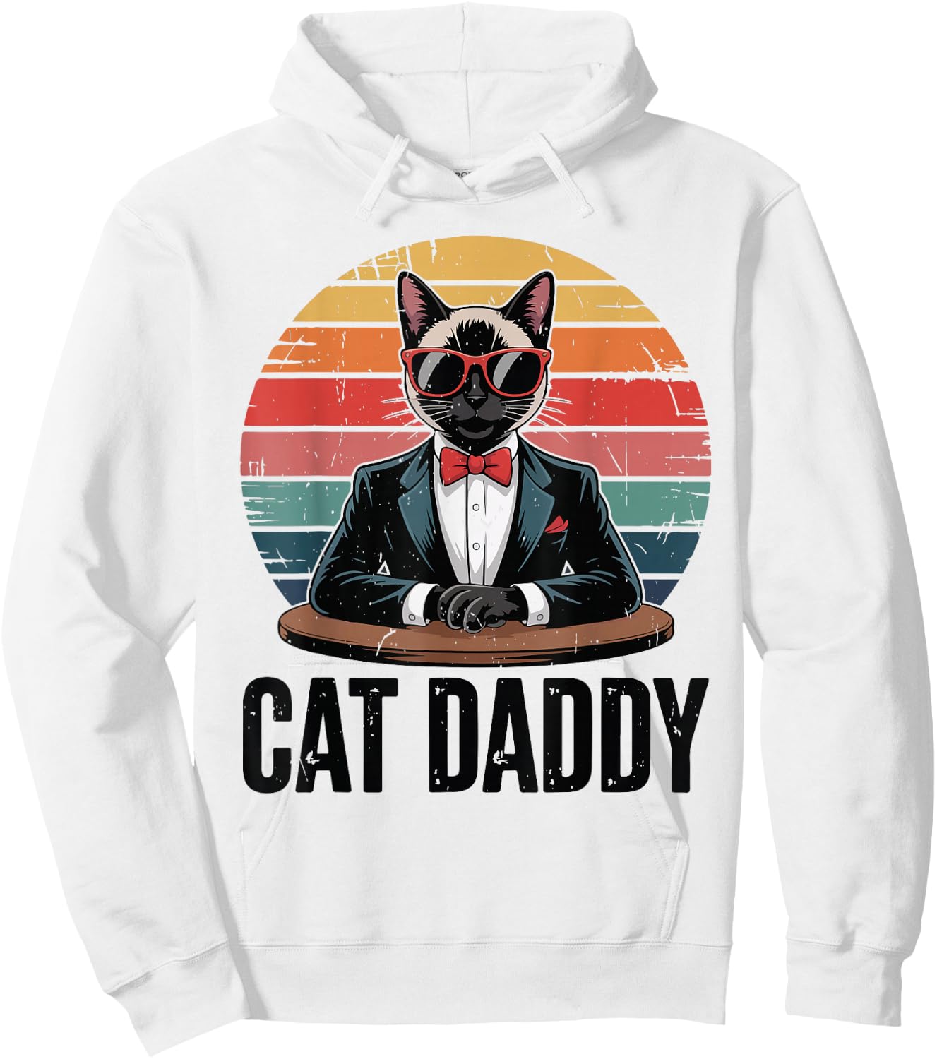 Daddy Siamese Cat Dad Father Day Gift from Wife Hoodie - Hoodie | White