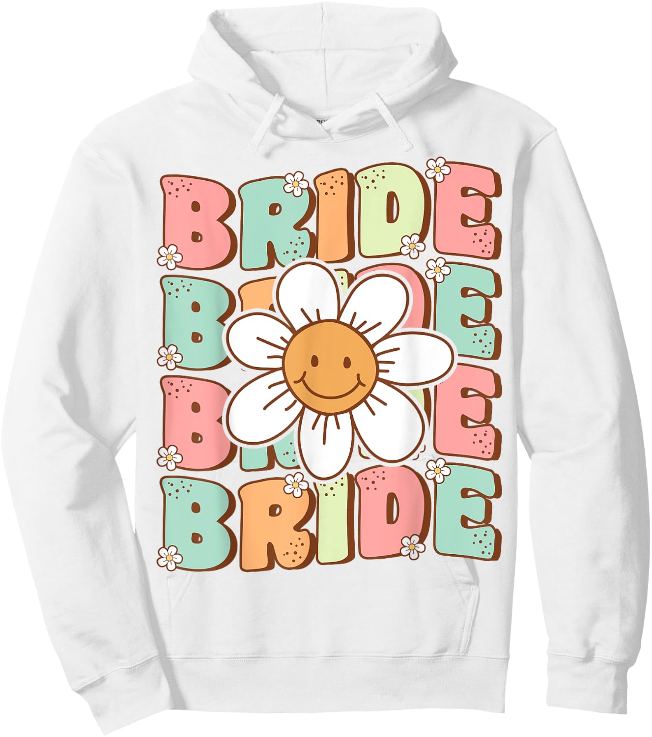 Groovy Bride Matching Bachelorette Party Cute Groovy Wedding Hoodie - Hoodie | White