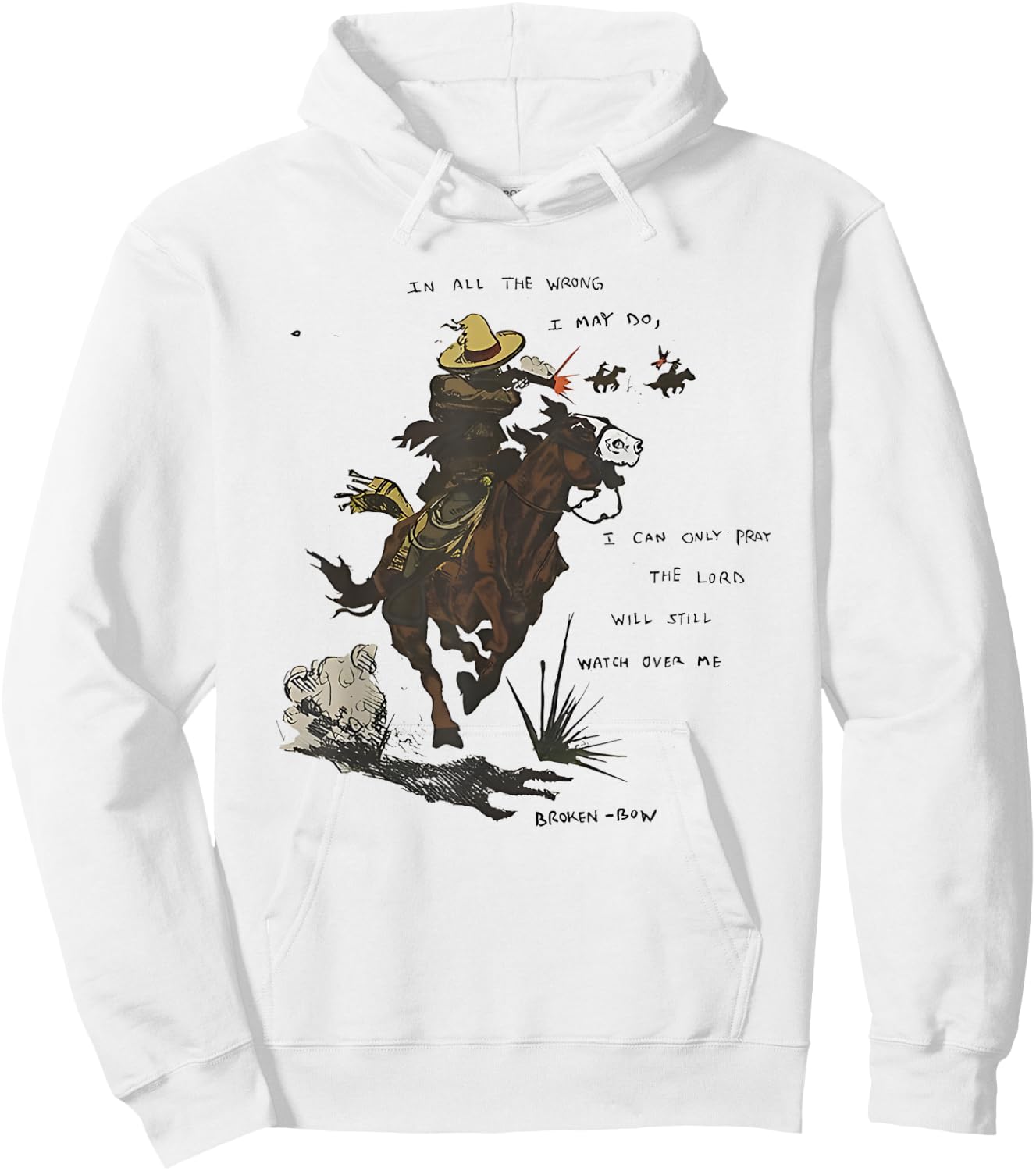 in All The Wrong I May Do I Can Only Pray The Lord Will Hoodie - Hoodie | White