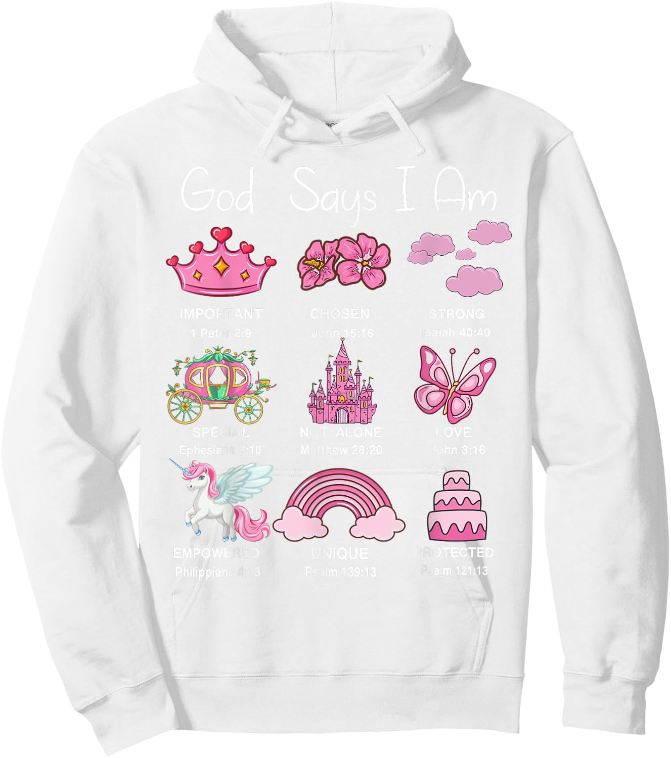God Say I Am Princess Cute Christian Teen Girl Toddler Jesus Hoodie - Hoodie | White