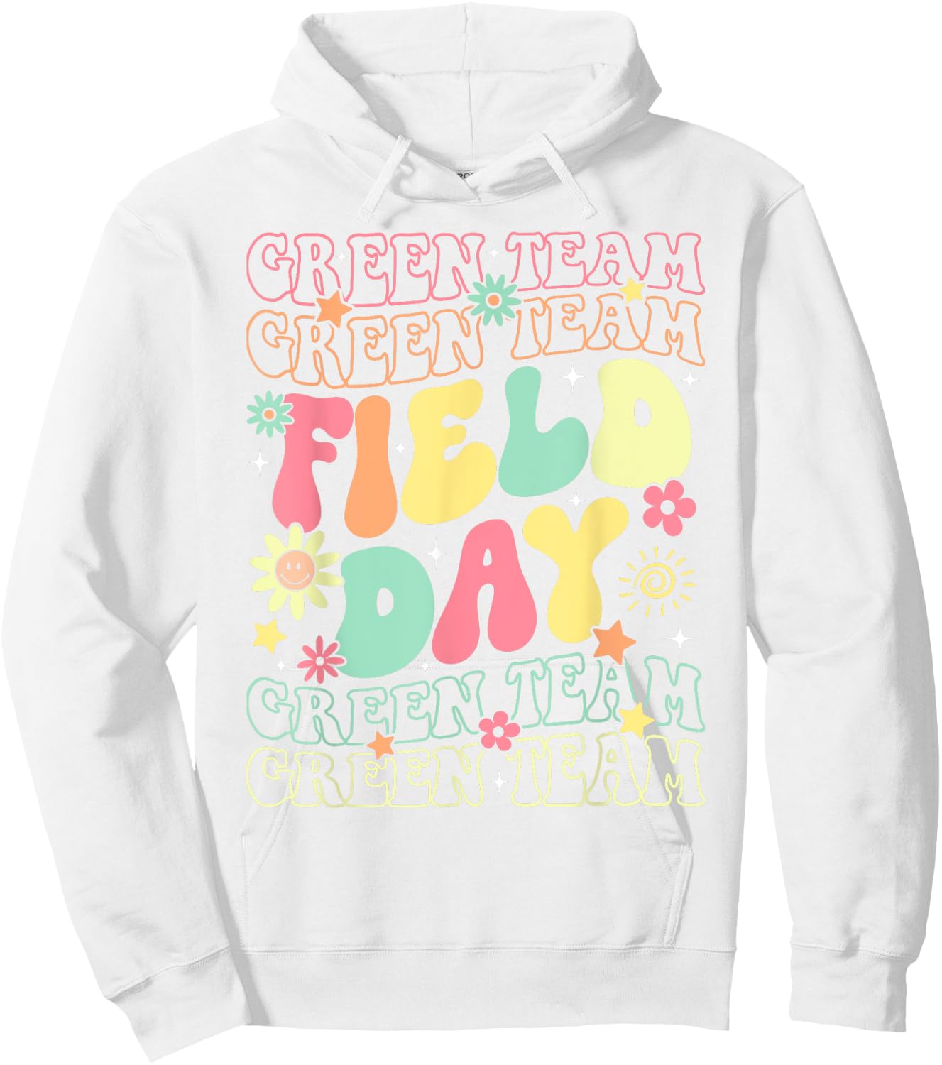 Field Day Green Team Color War Camp Team Game Competition Hoodie - Hoodie | White