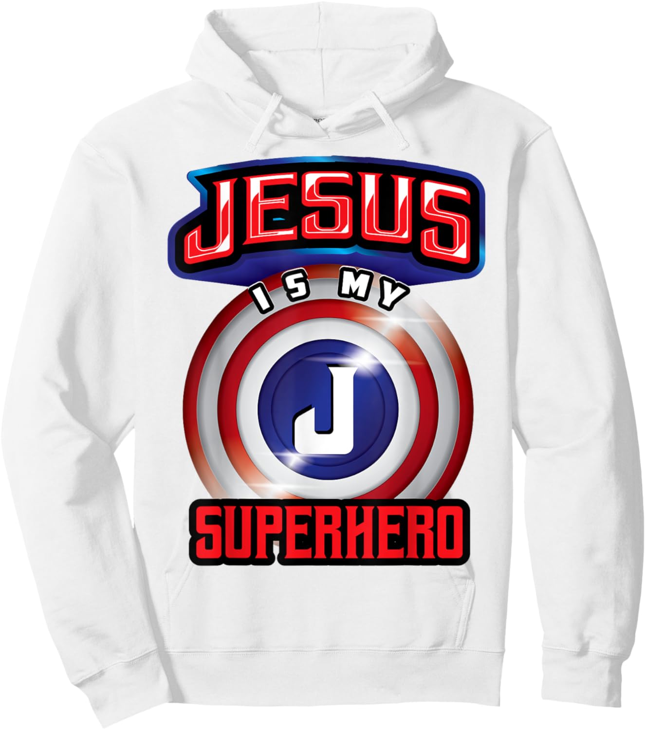 Jesus Is My Superhero Shirt | Cute Powerful Christian Gift Hoodie - Hoodie | White